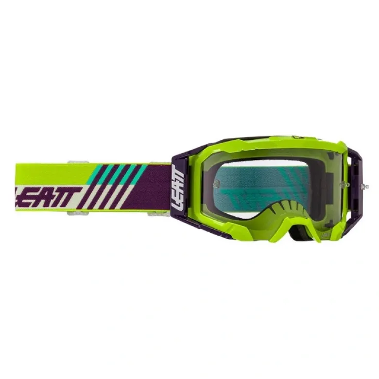 Gogle motocyklowe LEATT VELOCITY 5.5 CRYZTAL 75 VLT LIME PURPLE żółty fluo fioletowy