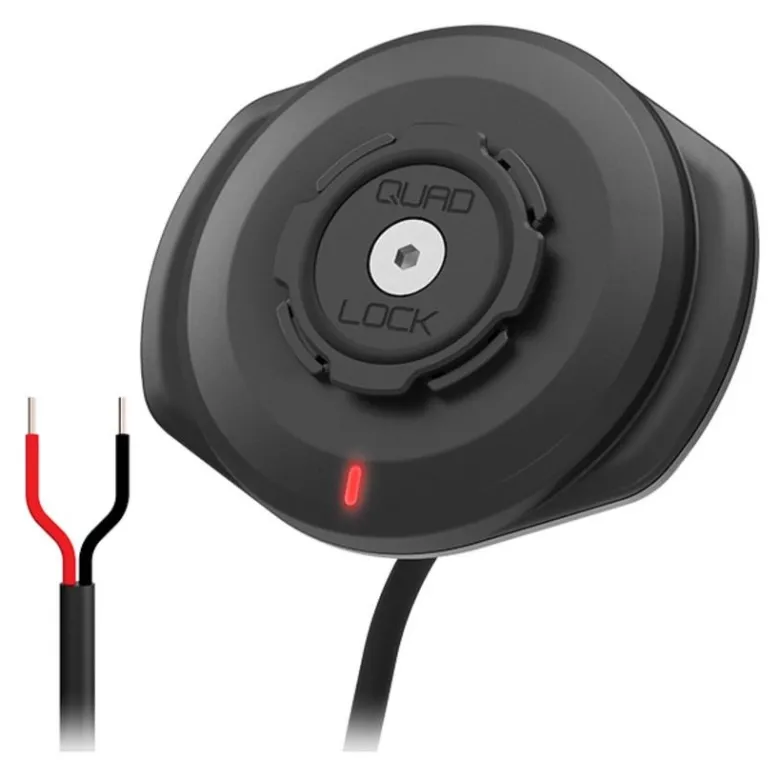 Głowica QUAD LOCK wodoodporna z ładowarką indukcyjną 12-24V (V2) czarny