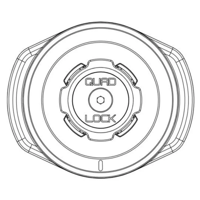 Głowica QUAD LOCK wodoodporna z ładowarką indukcyjną 12-24V (V2) czarny