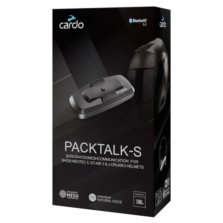 Interkom CARDO PACKTALK-S SHOEI GT-AIR 3/NEOTEC 3/J-CRUISE 3 SINGLE czarny