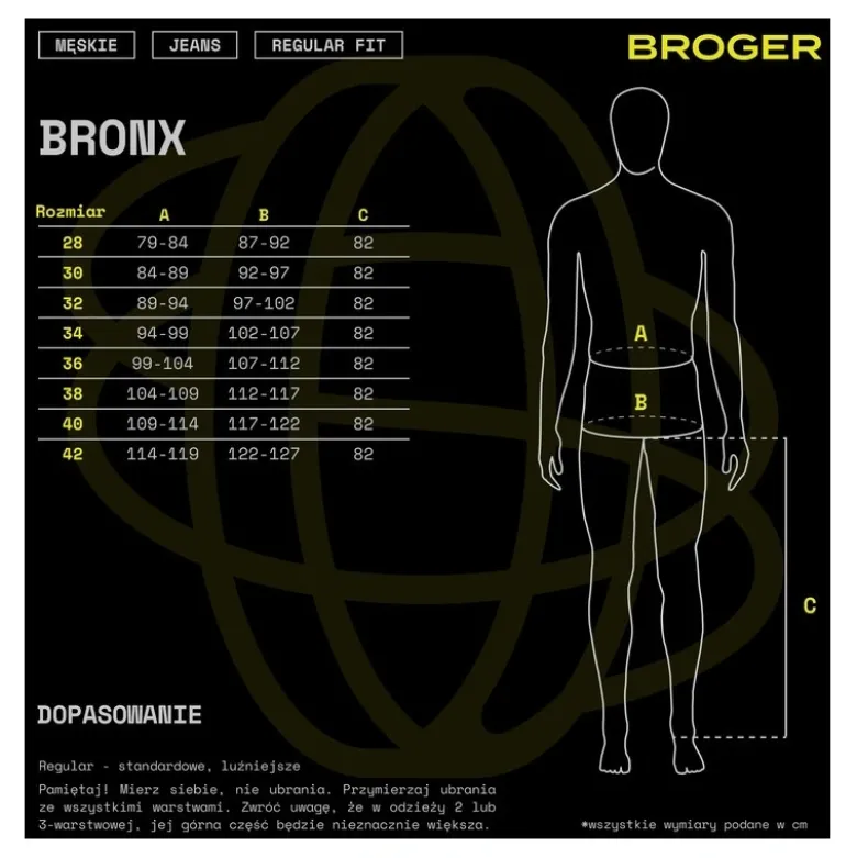 Jeansy motocyklowe BROGER BRONX BLACK czarny