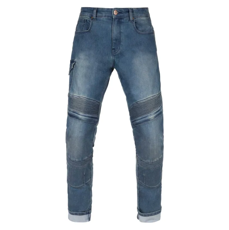 Jeansy motocyklowe BROGER OHIO WASHED BLUE niebieski