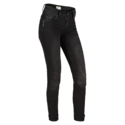 Jeansy motocyklowe damskie BROGER FLORIDA WASHED BLACK czarny