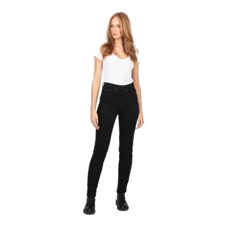 Jeansy motocyklowe damskie KNOX CALDER LADY BLACK czarny