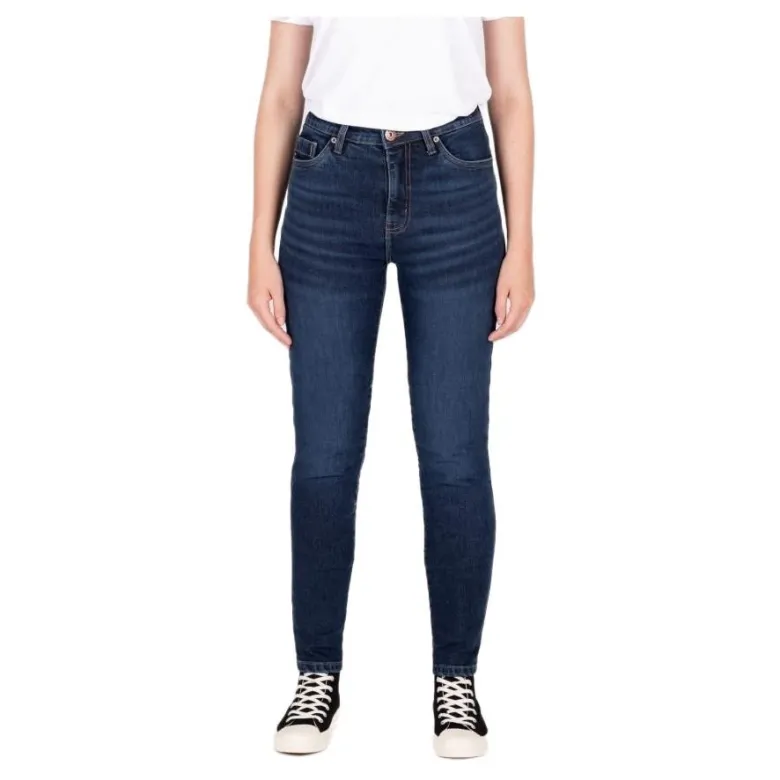 Jeansy motocyklowe damskie KNOX COLTON LADY STONE WASH INDIGO granatowy