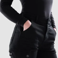 Jeansy motocyklowe damskie OZONE JANE LADY JOGGER FIT BLACK czarny