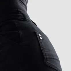 Jeansy motocyklowe damskie OZONE JANE LADY JOGGER FIT BLACK czarny