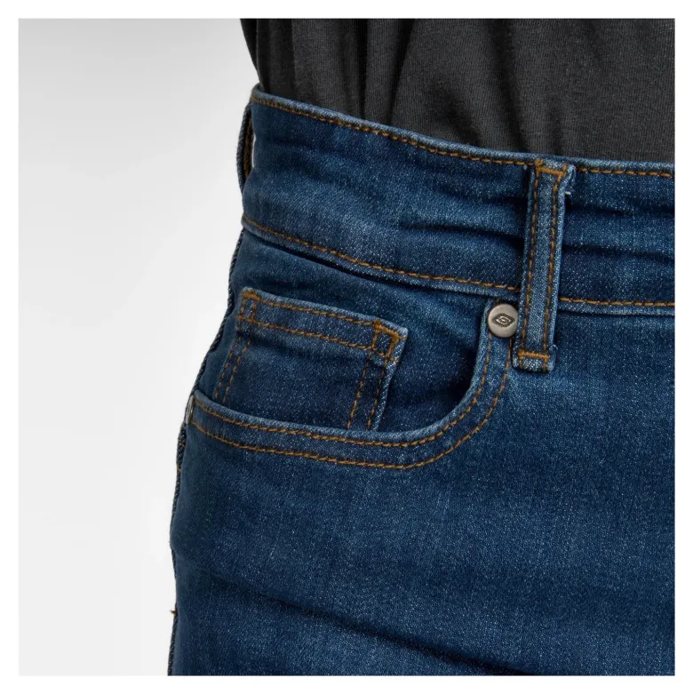 Jeansy motocyklowe damskie OZONE STRIKER LADY SLIM FIT WASHED BLUE niebieski
