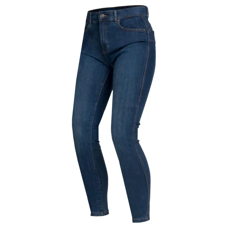 Jeansy motocyklowe damskie OZONE STRIKER LADY SLIM FIT WASHED BLUE niebieski