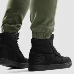 Jeansy motocyklowe damskie OZONE JANE LADY JOGGER FIT OLIVE zielony