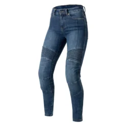 Jeansy motocyklowe damskie OZONE AGNESS II LADY WASHED BLUE niebieski