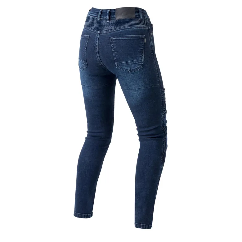 Jeansy motocyklowe damskie OZONE AGNESS II LADY BLUE granatowy niebieski