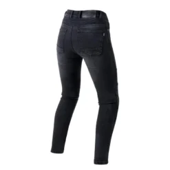 Jeansy motocyklowe damskie OZONE AGNESS II LADY WASHED BLACK czarny