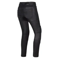 Jeansy motocyklowe damskie OZONE ROXY LADY WAXED BLACK czarny