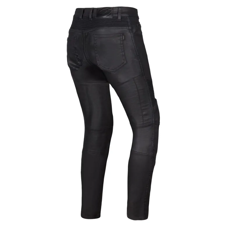 Jeansy motocyklowe damskie OZONE ROXY LADY WAXED BLACK czarny