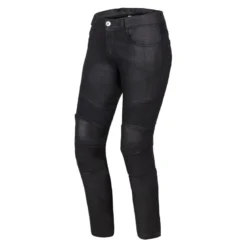 Jeansy motocyklowe damskie OZONE ROXY LADY WAXED BLACK czarny