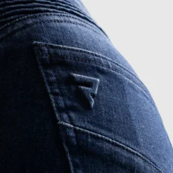 Jeansy motocyklowe damskie REBELHORN AGNESS 2 MONOLAYER WASHED BLUE niebieski