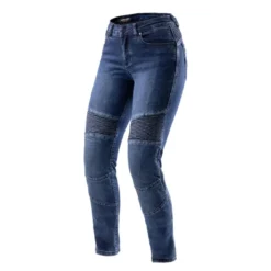 Jeansy motocyklowe damskie REBELHORN AGNESS 2 MONOLAYER WASHED BLUE niebieski