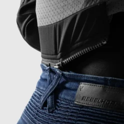 Jeansy motocyklowe damskie REBELHORN AGNESS 2 MONOLAYER WASHED BLUE niebieski