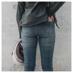 Jeansy motocyklowe damskie REBELHORN CLASSIC III LADY SLIM FIT WASHED BLUE niebieski