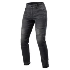 Jeansy motocyklowe damskie REVIT MOTO 2 LADY DARK BLACK STONE czarny