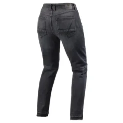Jeansy motocyklowe damskie REVIT MOTO 2 LADY DARK BLACK STONE czarny