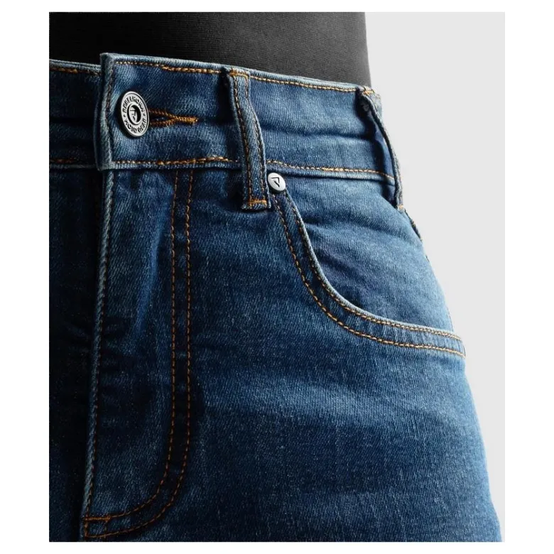 Jeansy motocyklowe damskie REBELHORN CLASSIC MONOLAYER LADY WASHED BLUE niebieski