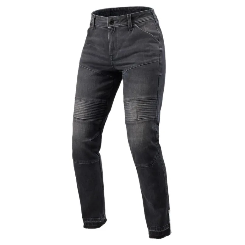 Jeansy motocyklowe damskie REVIT MOTO 2 LADY DARK BLACK STONE czarny