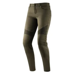Jeansy motocyklowe damskie REBELHORN VANDAL LADY TWILL OLIVE zielony
