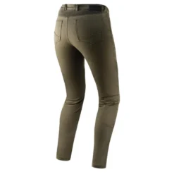 Jeansy motocyklowe damskie REBELHORN VANDAL LADY TWILL OLIVE zielony