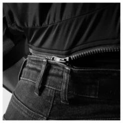 Jeansy motocyklowe damskie REBELHORN CLASSIC MONOLAYER LADY WASHED BLACK czarny