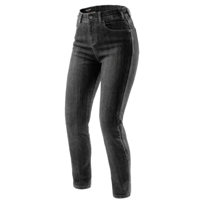 Jeansy motocyklowe damskie REBELHORN CLASSIC MONOLAYER LADY WASHED BLACK czarny