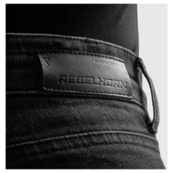Jeansy motocyklowe damskie REBELHORN CLASSIC MONOLAYER LADY WASHED BLACK czarny
