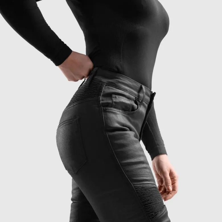 Jeansy motocyklowe damskie REBELHORN ROXY BLACK czarny