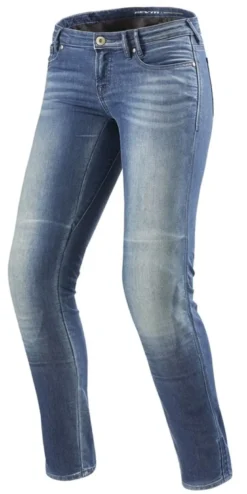 Jeansy motocyklowe damskie REVIT WESTWOOD LADY LIGHT BLUE niebieski