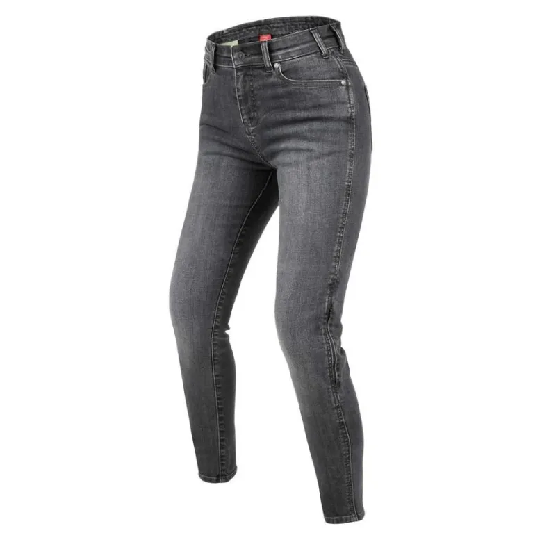 Jeansy motocyklowe damskie REBELHORN CLASSIC III LADY SLIM FIT WASHED GREY szary