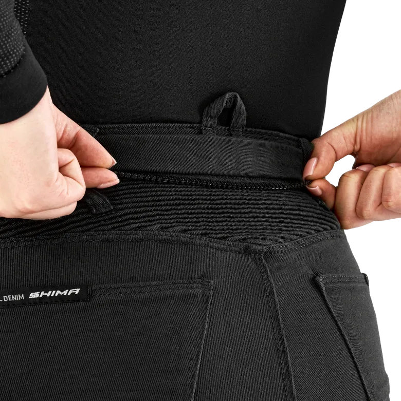 Jeansy motocyklowe damskie SHIMA GIRO 3.0 LADY BLACK czarny