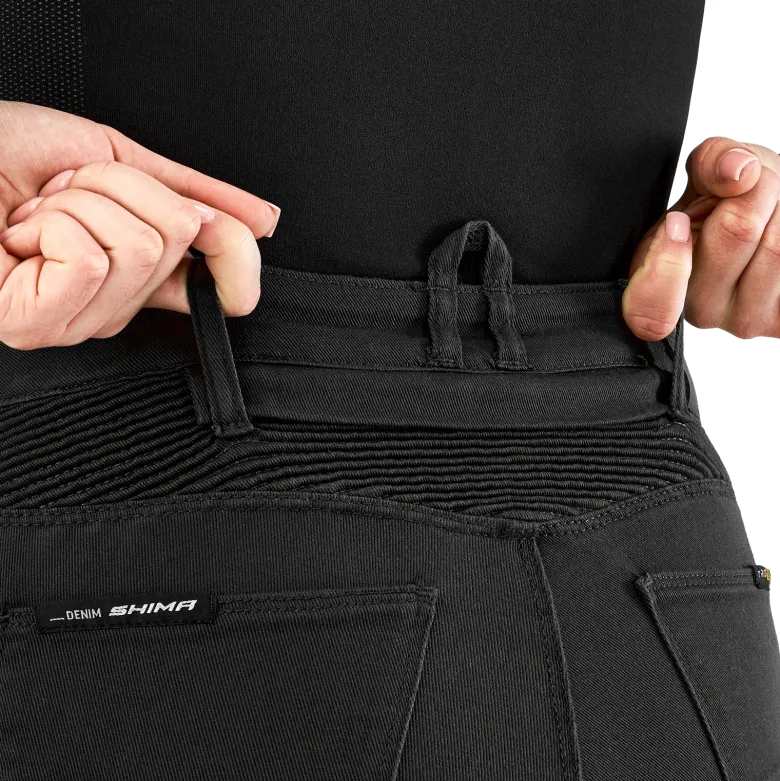 Jeansy motocyklowe damskie SHIMA GIRO 3.0 LADY BLACK czarny