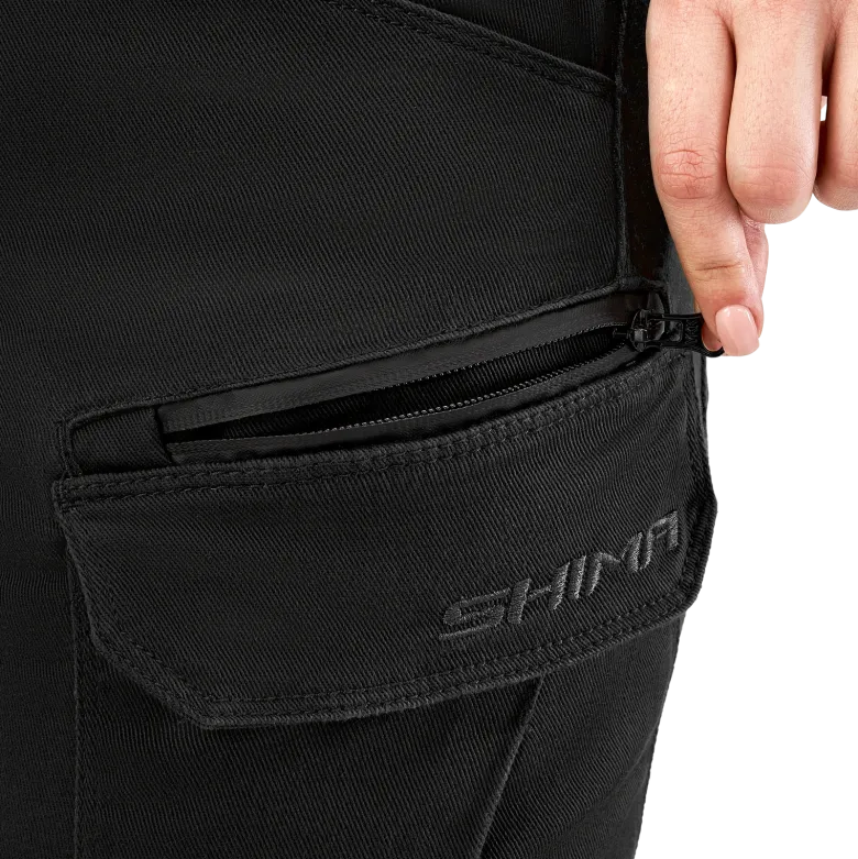 Jeansy motocyklowe damskie SHIMA GIRO 3.0 LADY BLACK czarny