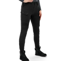 Jeansy motocyklowe damskie SHIMA GIRO 3.0 LADY BLACK czarny