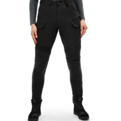 Jeansy motocyklowe damskie SHIMA GIRO 3.0 LADY BLACK czarny