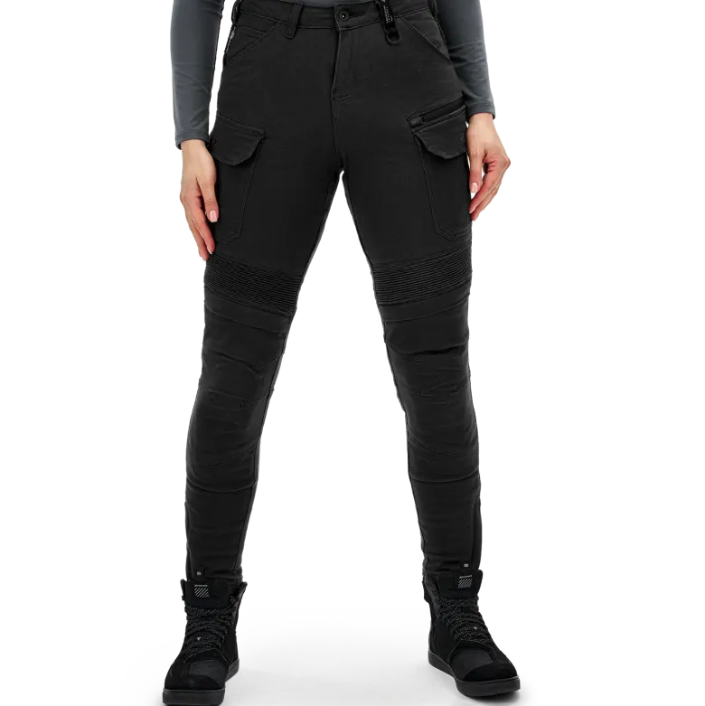 Jeansy motocyklowe damskie SHIMA GIRO 3.0 LADY BLACK czarny