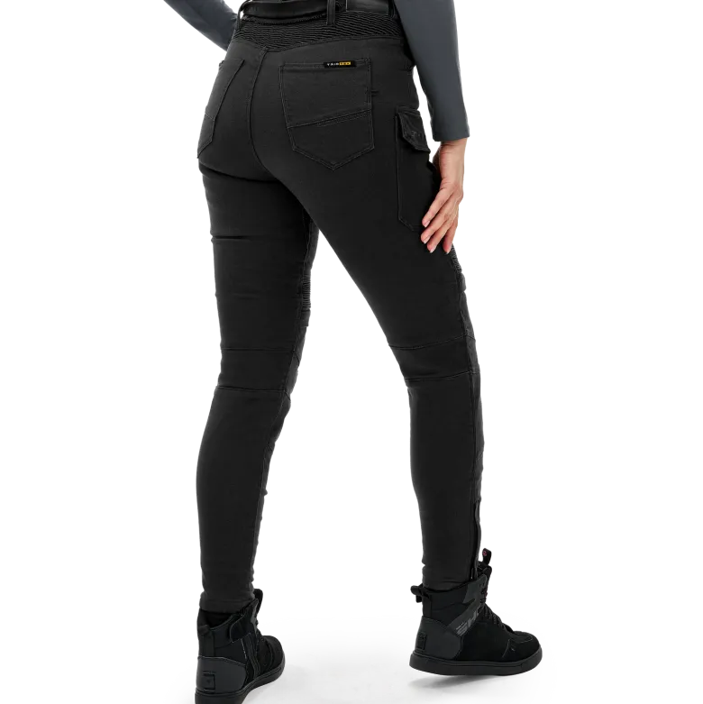 Jeansy motocyklowe damskie SHIMA GIRO 3.0 LADY BLACK czarny