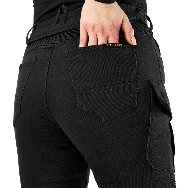 Jeansy motocyklowe damskie SHIMA GIRO 3.0 LADY BLACK czarny