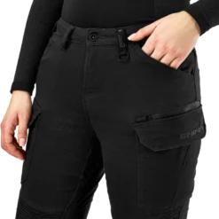 Jeansy motocyklowe damskie SHIMA GIRO 3.0 LADY BLACK czarny