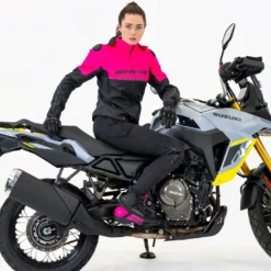 Jeansy motocyklowe damskie SHIMA FLEXX LADY BLACK czarny