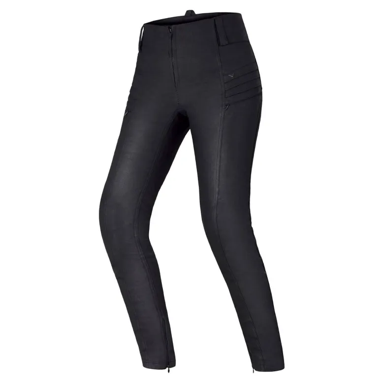 Jeansy motocyklowe damskie SHIMA NOX 2.0 WAX czarny