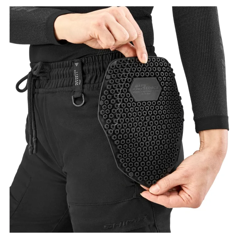 Jeansy motocyklowe damskie SHIMA JOGGSY LADY BLACK czarny