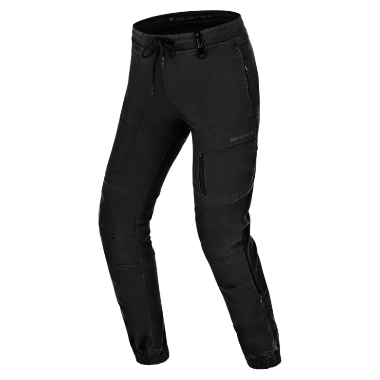 Jeansy motocyklowe damskie SHIMA JOGGSY LADY BLACK czarny