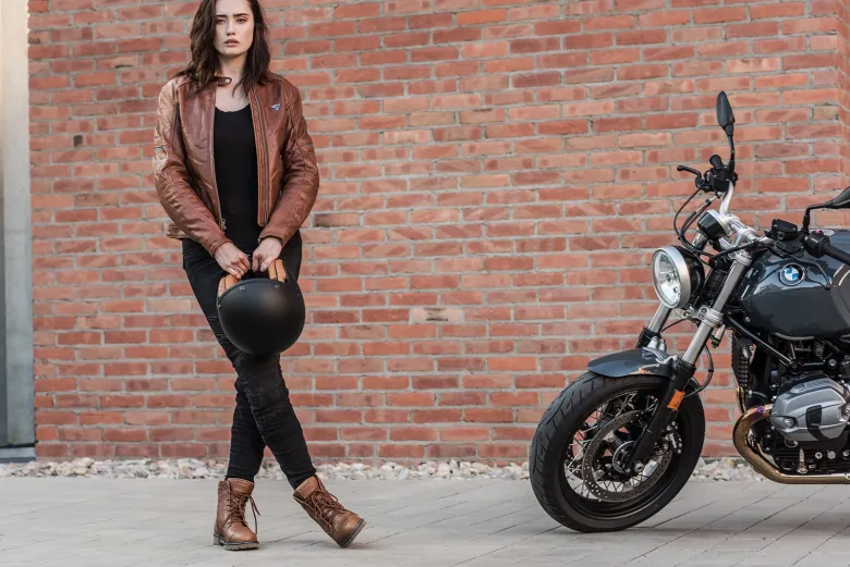 Jeansy motocyklowe damskie SHIMA JESS BLACK czarny